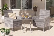 Garden Furniture Set 3-Piece Lounge Balcony Furniture Set with Weatherproof
