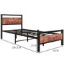 3ft Single Bed Frame with Wood Headboard,Heavy Duty Metal Bed Frame Single Bed, Strong Metal Slats,No Box Spring Needed,Under Bed Storage,Noise Free,Easy Assembly,Brown Image 8
