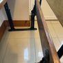 Antique RARE 1920s Kilrane National School PITCH PINE + CAST IRON Desk. Image 6