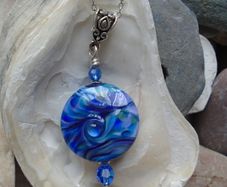 Handmade glass pendant, Jewellery, Pendant, Gift