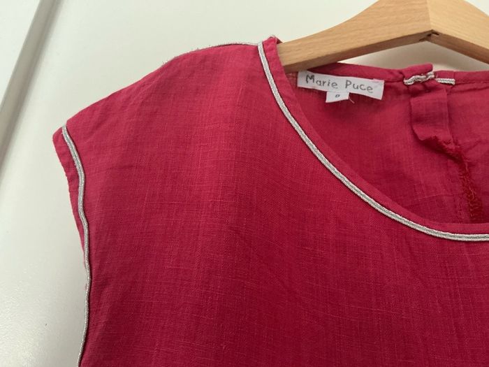 Cherry Red Linen Dress