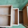 Vintage sewing box, mid century sewing basket wooden sewing box, wooden fold out box Image 7
