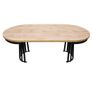 Wotan Forge Round Extendable Table Loft Oak Steel base Image 3
