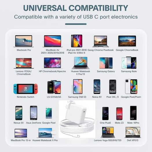 106W USB C Super Fast Charger,Compatible with MacBook Pro Super Fast Charger,Compatible with laptop charger MacBook Pro 16,15,14,13 inches, MacBook Air 13 inches, iPad Pro 12.9