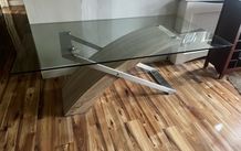 Glass dining table