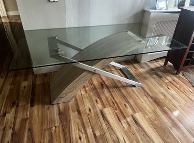 Glass dining table