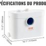 Macerator Pump, 700W, 9600 L/h Flow, 32.8 ft/10 m Head, Macerator Sewerage Sump Pump with 3 Water Inlets for Toilet, Basement, Kitchen, Sink, Shower, Bathtub Waste Water Disposal Upflush Machine Image 7