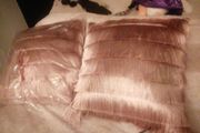 New pink fringe cushions