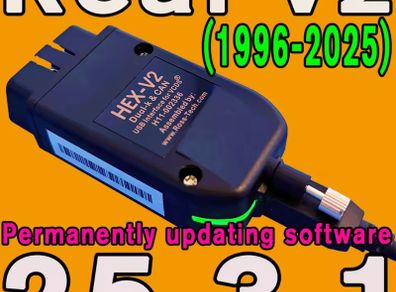 2025 VCDS Interface VAG HEX V2 Update 25.3.1 for VW Audi Skoda Multi-Language Car Autocom VAG COM Diagnostic Tool