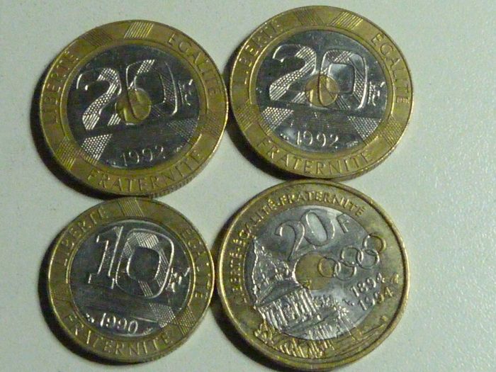 French pre-euro coins