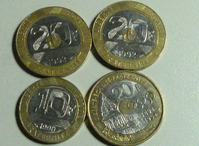 French pre-euro coins