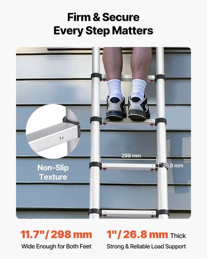 3.8m Telescopic Aluminium Ladder