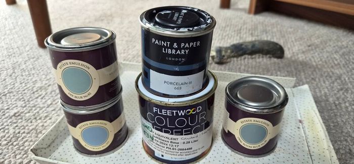 paint samples - blues