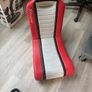 X Rocker Floor Gaming Chair Foldable Red White Black Image 2