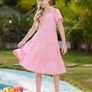 Brand New GRACE KARIN Girls Ruffle Sleeve A-Line Midi Dress Party Image 2