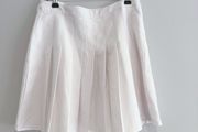 Pre Owned Primark White Pleated Tennis Skirt