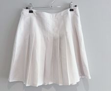 Pre Owned Primark White Pleated Tennis Skirt