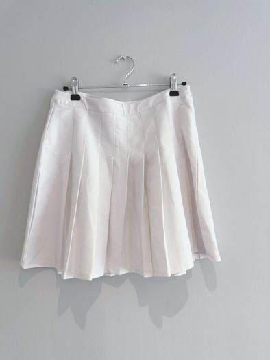Pre Owned Primark White Pleated Tennis Skirt