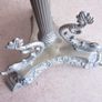 Antique Embossed Brass Ornate Standing  Ashtray German Metal Image 9