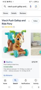 vtech push gallop and ride pony
