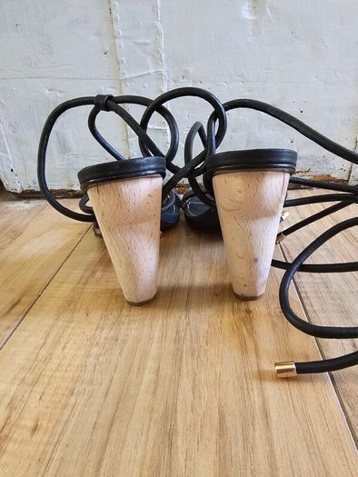 Aje Designer Strappy Wooden Heels