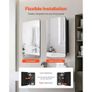 Medicine Cabinet, 16.5 x 27.5 inch, Medicine Cabinet for Bathroom with Mirror, Aluminum Frame Bathroom Wall Cabinet Image 3