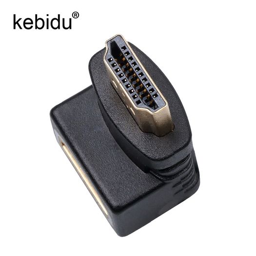 Kebidu 90 Degree Right Angle HDMI Male to Female Adapter UHD v1.4 4K@30Hz High Speed 10.2Gbit/s (Brand New/Warranty)