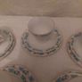 Vintage Blue White Floral Tea Cup Saucer Set Porcelain China Nanjing Pagoda Image 9
