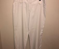 White linen trousers (size 18)
