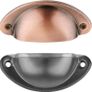 NEW SALE |  12 Pcs Vintage Half Moon Shell Cup Pull Handles for Cabinet Cupboard Door Dresser Wardrobe Drawer with Screws, 65mm Hole Centres, Brushed Copper Image 4