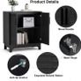 Sideboard for Living Room Rattan Buffet Storage Cabinets with Adjustable Shelves, Magnetic Closure, Accent Cabinet Cupboard for Kitchen Hallway Dining Room Furniture 80 x 40 x 89 cm Image 4