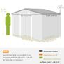 Garden Shed 9x6 ft Light Green Image 3