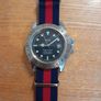 Sharp Scuba Master Divers Watch, Quartz Movement, Stainless Steel Case and Back. WR100M Japanese Movement, Nato Strap. Image 3