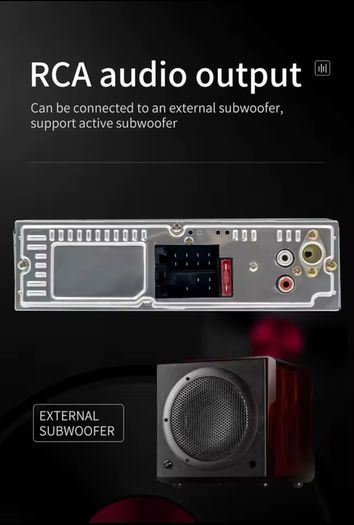 Car Audio Radio 1 Din MP3 Car Stereo Bluetooth FM AUX In USB Colorful Buttons APP Remote Control 1Din Multimedia Player