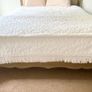 Soft white cotton double bedspread Image 3