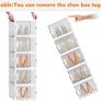 Shoe Boxes, Stackable, Transparent, Pack of 24 Shoe Boxes with Lids, Shoe Storage for High Heels, Ankle Boots, Pumps, High Tops, up to Size 46 Image 4