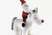 Santa on a Unicorn Soft Toy