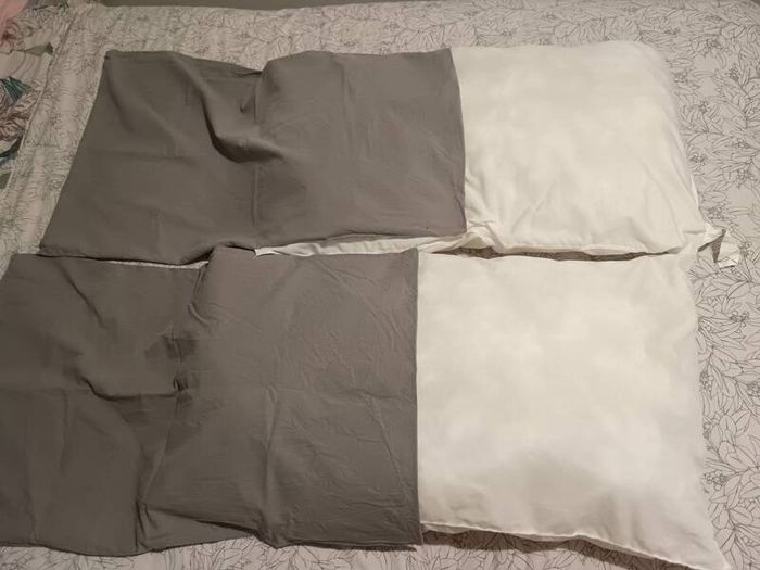 Two individual pillows with covers