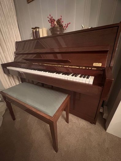 Piano (upright) for sale with stool