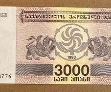 Georgia 3000 Lari 1993 Banknote