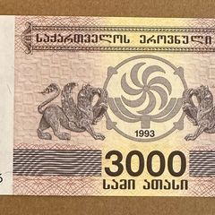 Georgia 3000 Lari 1993 Banknote