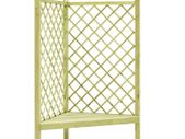 Corner Pergola with Seat 130x130x197 cm Impregnated Pinewood