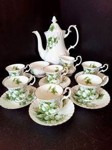 Royal Albert Bone China "Trillium" Coffee Set