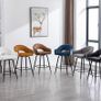 Set of 2 PU Leather Bar Stools Kitchen Padded Bar Stools Rotatable Image 5