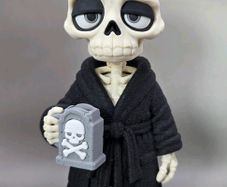 Grim Reaper Skeleton 3D Printed Halloween Figure  decoration