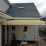 Awning 3x2m rain resistant yellow grey strips new in box . Image 2