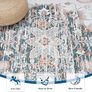 Traditional Area Rugs for Living Room - Extra Large Vintage Washable Soft Short Pile Rugs for Bedroom Classic Carpet for Kitchen Office Dining Room Non Slip Non Shedding, 200x300CM, Green Image 3