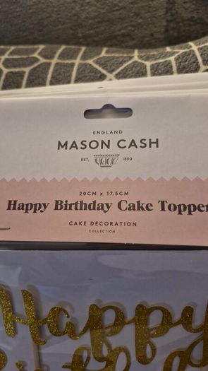 Happy birthday cake topper