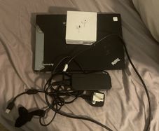 laptop and earbuds