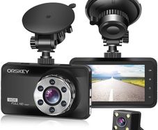 Dash Cam Front and Rear 1080P Full HD Dual Dashboard Camera Dashcam for Cars 170 Wide Angle HDR with 3.0" LCD Display Night Vision Motion Detection and G-sensor